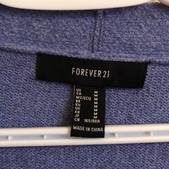 Forever 21 Medium Long Light Blue Cardigan - Picture 3 of 6